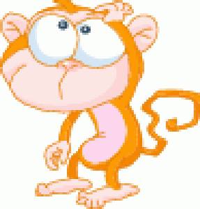 VSH000019 Cartoon Animal Monkey Thinks