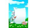 VSH000085 Background Paper Portrait Rabbit