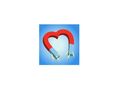 VSH000271 Сердце Магнит Красный Голубой Heart Magnet Red Blue