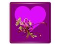 VSH000305 Сердце Цветы Рамка Сиреневый Heart Flowers Border Lilac