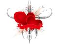 VSH000298 Сердце Узор Цветок  Лента Heart  Pattern Flower  Tape Красный Red