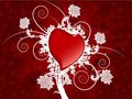 VSH000275 Сердце Дерево Узор  Лист Красный Цветок Heart Tree Pattern Leav Red Flower