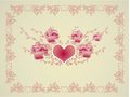 VSH000279 Сердце  Узор  Лист Цветок Heart Pattern Leav Red Flower