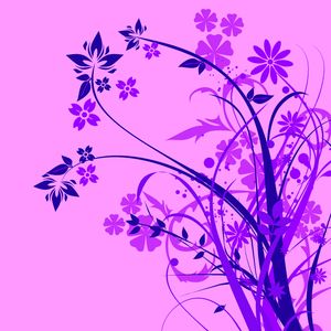 VSH000135 Сиреневый Цветок Листья Ветер Дизайн Lilac Flower Leaves Wind Design
