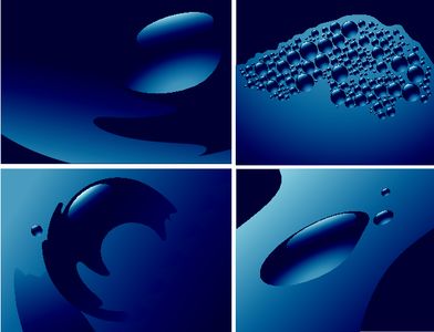 VSH000129 Фон Иллюстрация, Пузырьки, Вода, Капля, Синий, Illustration, Bubble, Water, Drop, Blue Background Pattern