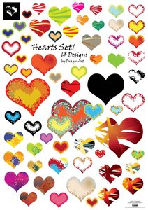 VSH000152 Hearts Colors  Сердце Цветные