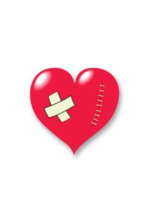 VSH000273 Сердце Красный Ранение Пластырь Heart Red Wound Plaster