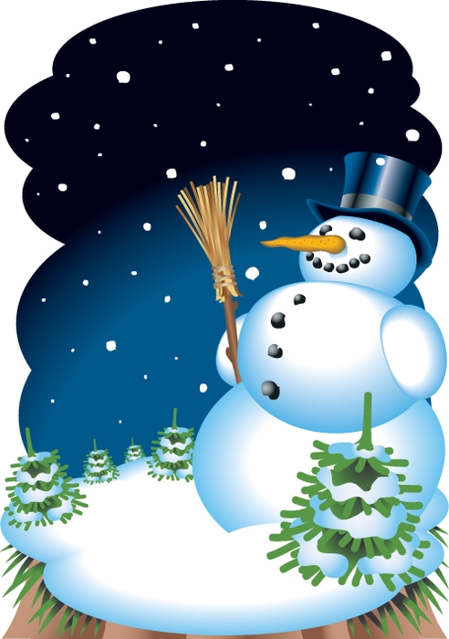 VSH001377New Year Новый Год Christmas рождество Фон Background Snowman Снеговик