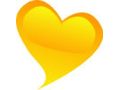 VSH000189 Heart Сердце Желтый Yellow