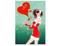 VSH000210 Heart Сердце Love Любовь Women Woman Платье Красный Праздник Радость Улыбка Женщина Dress Red Smile Joy Celebration