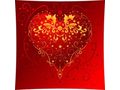 VSH000215 Heart Сердце Узор Красный Золотой Red Gold Flower Цветок
