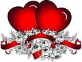 VSH000218 Heart Сердце Love Любовь Лента Роза Письмо Красный Ribbon Rose Letter Red Поздравление Congratulation