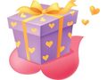 VSH000227 Heart Сердце Love Любовь Подарок Лента Коробка Ribbon Box Souvenir