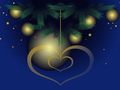 VSH000238 Heart Сердце Праздник Ель Игрушка Синий Celebration Toy Blue Fur-tree