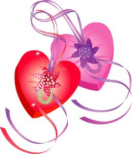 VSH000204 Heart Сердце Love Любовь Подарок Souvenir Лента Ribbon