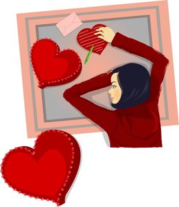 VSH000193 Heart Сердце Love Любовь Женщина Ручка Письмо Women Woman Pen Letter