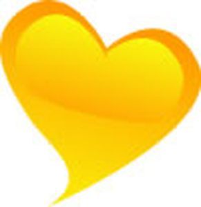 VSH000189 Heart Сердце Желтый Yellow